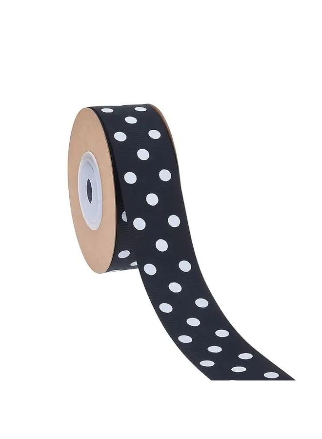 Sky Blue Polka Dot Printed Ribbon 10 Yards Roll For DIY Hair Accessories Party Decor - Image 4