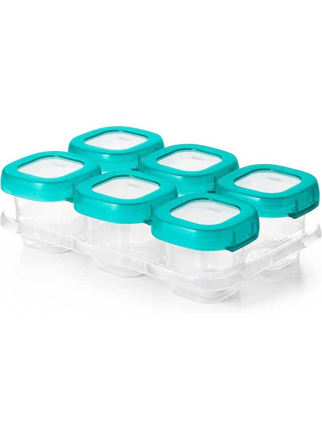 OXO TOT BABY BLOCKS FREEZER STORAGE CONTAINERS (2 OZ.)-TEAL - Image 1
