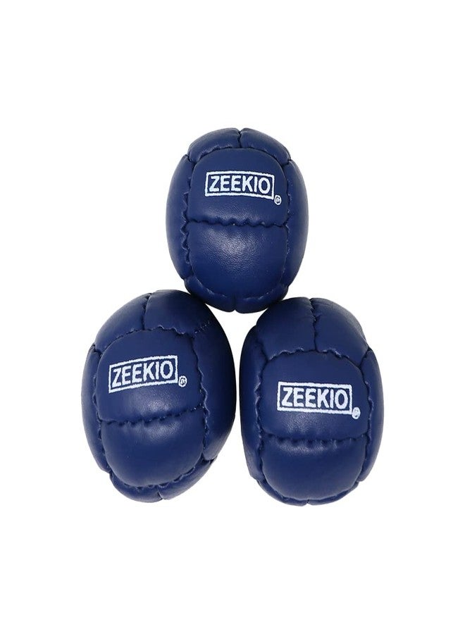 Zeekio Galaxy Juggling Balls - Premium 12 Panel Genuine Leather Balls - 130g - 67mm - Pack of 3 Dark Blue - Image 4