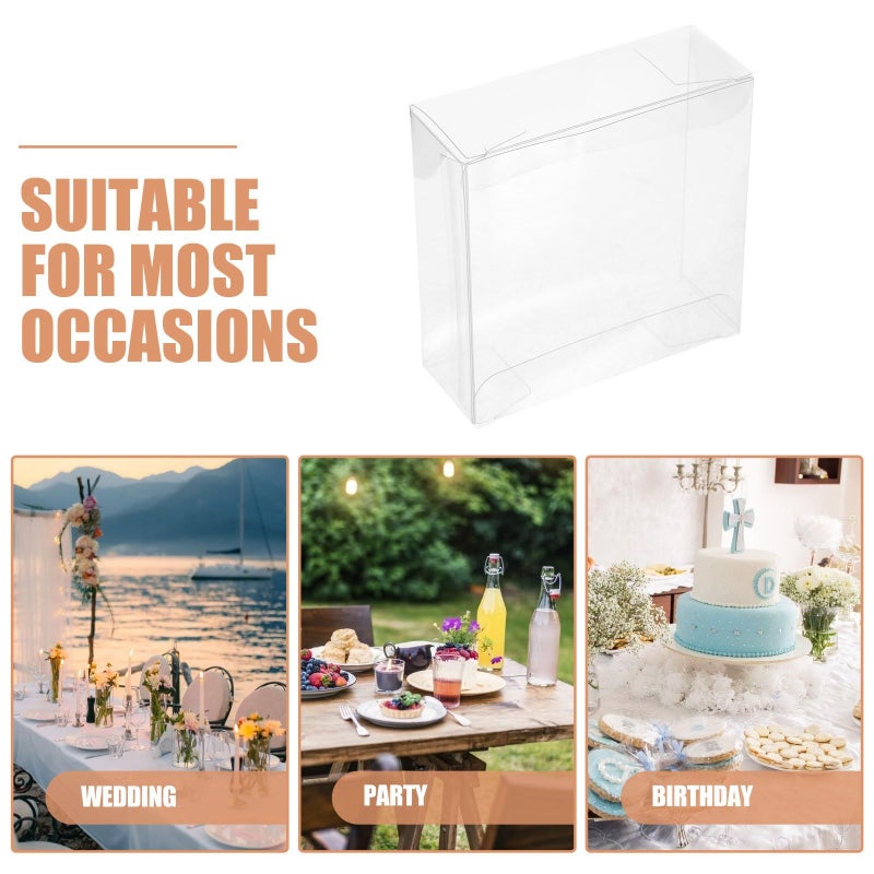 Clear PVC Candy Box 50 Pieces Chocolate Storage Container For Party Wedding Treat - Image 4