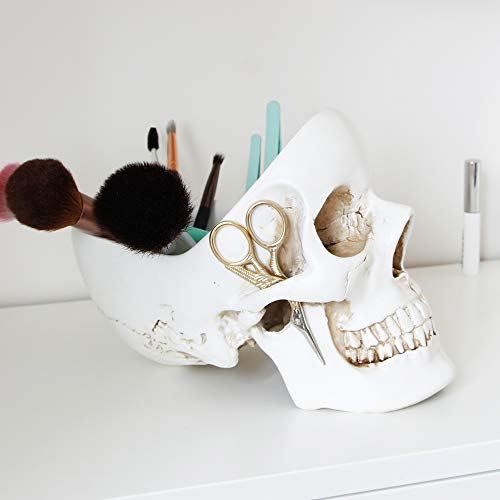 Suck UK - Skull Desk Organiser Gothic Jewellery Box Key Bowl & Trinket Dish Desk Tidy Organiser Gothic Home Decor & Goth Decor Goth Gifts For Women Bedroom Decoration White - Image 3