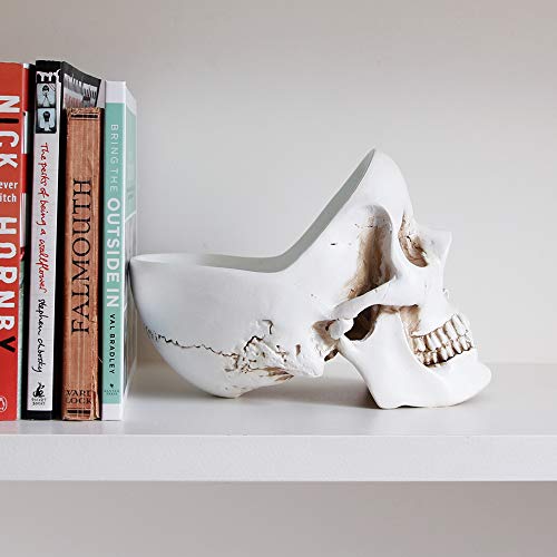 Suck UK - Skull Desk Organiser Gothic Jewellery Box Key Bowl & Trinket Dish Desk Tidy Organiser Gothic Home Decor & Goth Decor Goth Gifts For Women Bedroom Decoration White - Image 4