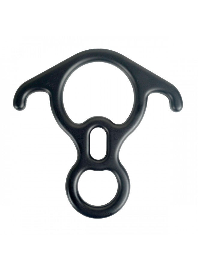 Fusion Climb Aluminum Terminal 8 Descender Black, Large Bent Ear Belaying and Rappelling Gear Belay Device, Perfect for Climbing, Ziplining and Rescue(FP-8145-BLK) - Image 4