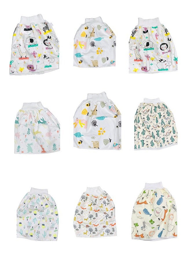 ياميم سروال تدريب قطني مقاوم للماء ، شورت تنانير حفاضات مريح للأطفال للتدريب على استخدام الحمام للأولاد والبنات أثناء الليل -تصميم عشوائي - Image 3