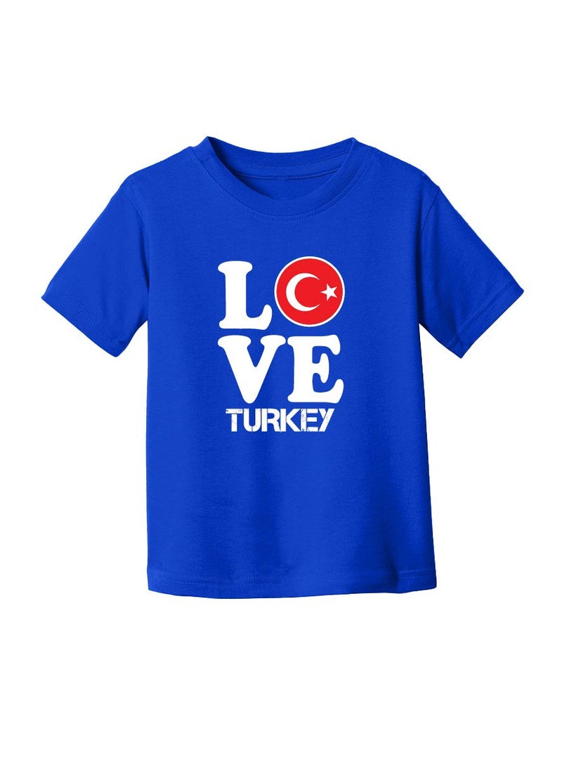 Turkey Kids Girls T-Shirt - Round Neck Short Sleeve Cotton T-Shirt - Celebrate Turkey with Your Little Explorer - Fun Turkish Design - Image 4