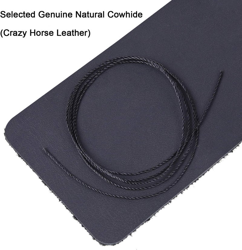 Wisdompro Genuine Leather Heavy Duty Pocket Protector Pen Holder Pouch for Shirts, Lab Coats, Pants - Multi-Purpose - Holds Pens, Pointers, Pencils, and Notes - Vintage Black - Image 4