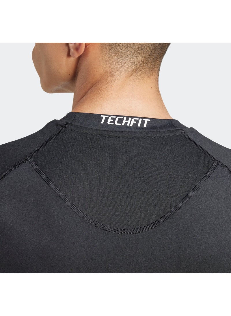 Adidas Techfit Compression Training 3 Stripes T-Shirt  - Image 5