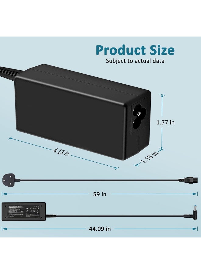 Zexen 65W Laptop Adapter, 19.5V/3.33A Power Supply for HP Pavilion x360 11/13/15, ProBook 450/430 & EliteBook 840-G5 (4.5mm X 3mm) - Image 3