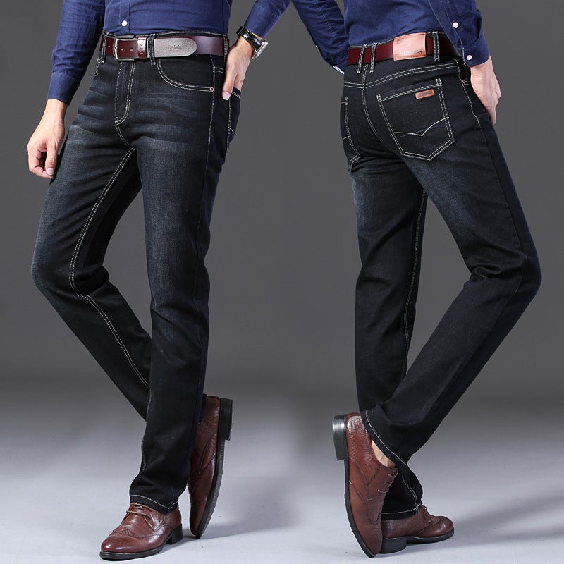 A generation of special explosions spring and summer straight mens waist elastic loose boys long pants youth popular 807-1#Black