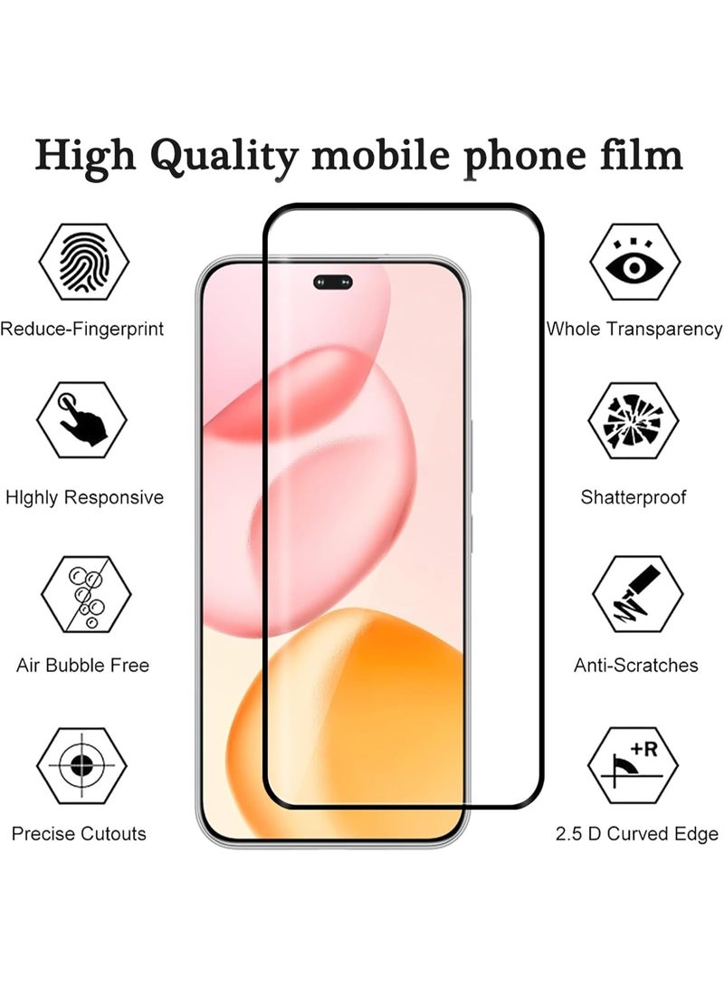 BORTONY HONOR 400 Pro Clear Case Cover with 1-Pack 3D Full Coverage Tempered Glass Slim Fit Airbag Drop Protection Shockproof Phone Cover For HONOR 400 Pro 6.7-inch - Image 5