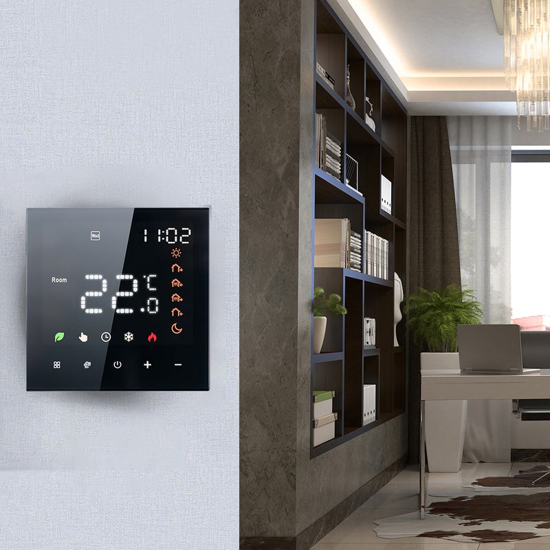 Smart Thermostat 16A Digital Programmable LCD Display Touchscreen Underfloor Heating Temperature Controller Digital Intelligent Wall Thermostat for Electric Heating - Image 4