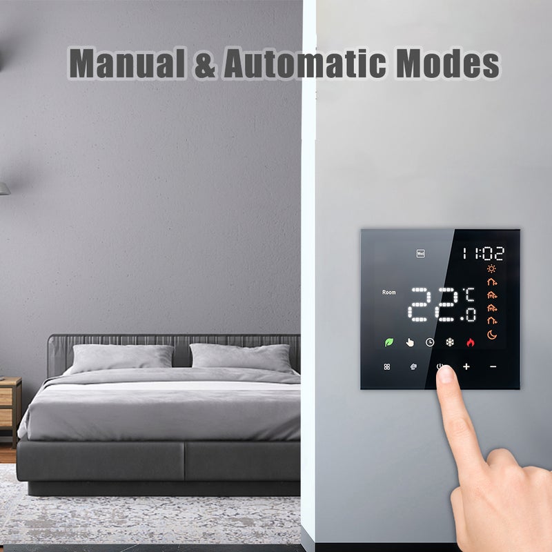 Smart Thermostat 16A Digital Programmable LCD Display Touchscreen Underfloor Heating Temperature Controller Digital Intelligent Wall Thermostat for Electric Heating - Image 5