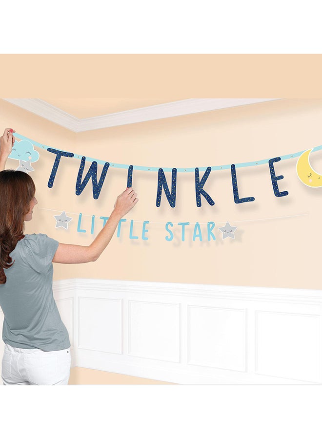 Amscan Twinkle Little Star Jumbo Letter Banner 2pcs, Baby Shower Decorations