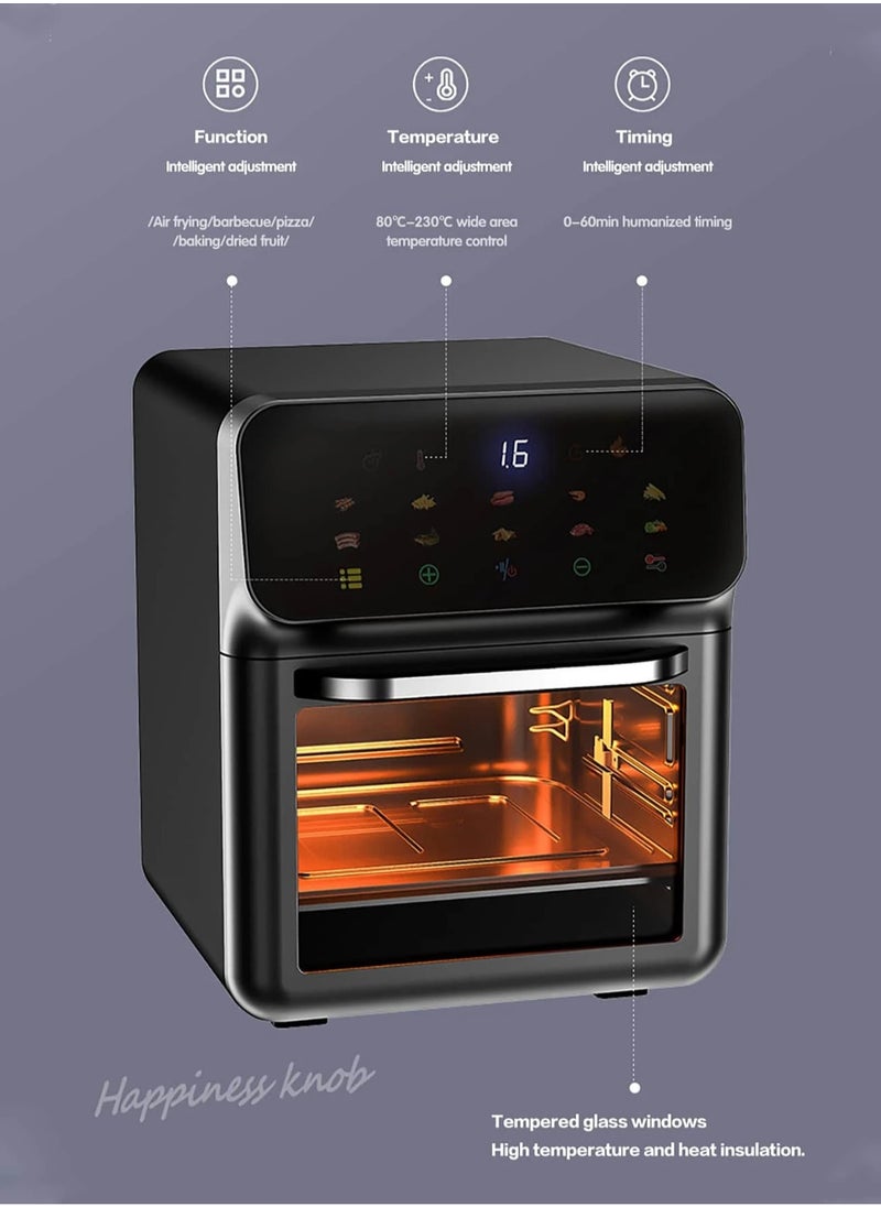 URINGO - URINGO Air Fryer 15L | Model: FD-1015B | Digital display |touch screen control | Foods with Less Oil | Rapid Air Recycling Technology | Even Cooking | Easy-to-Use Controls |9L inner capacity - Image 1