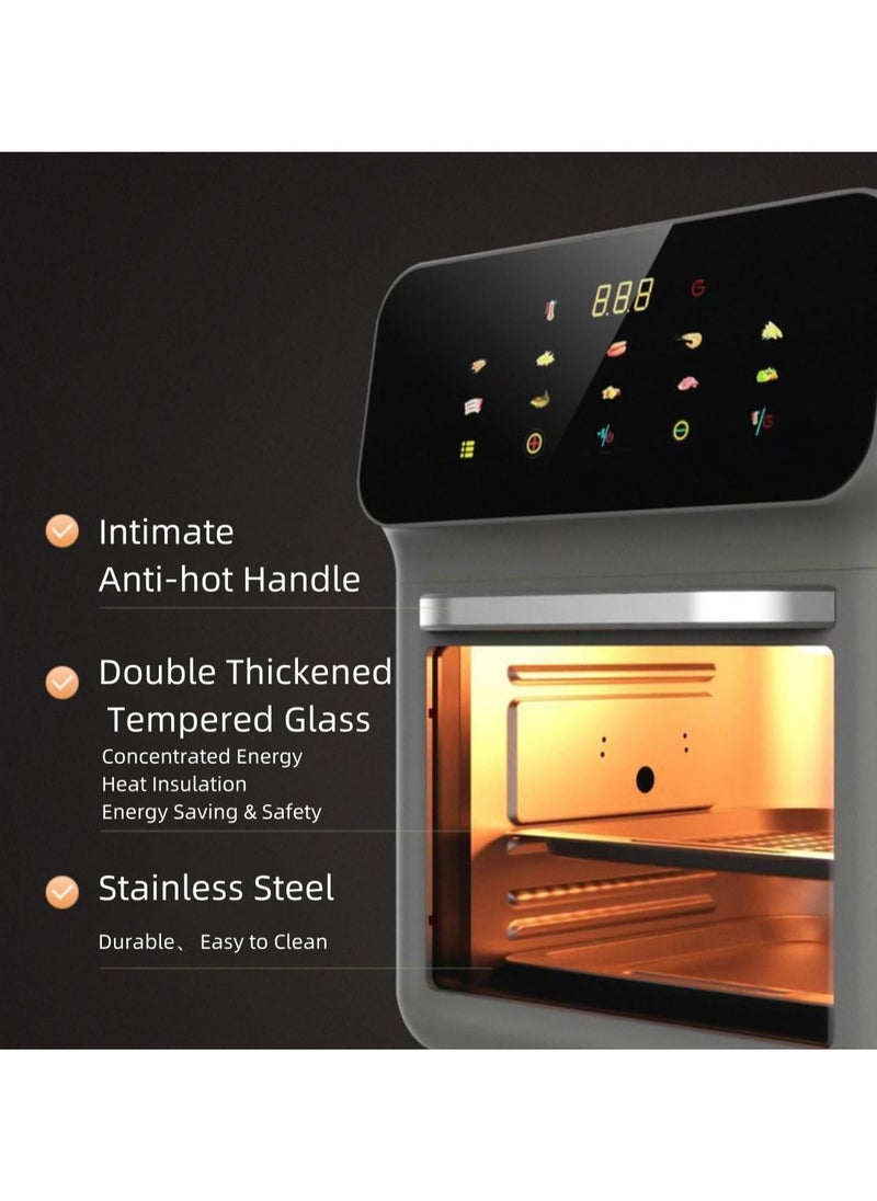 URINGO - URINGO Air Fryer 15L | Model: FD-1015B | Digital display |touch screen control | Foods with Less Oil | Rapid Air Recycling Technology | Even Cooking | Easy-to-Use Controls |9L inner capacity - Image 1