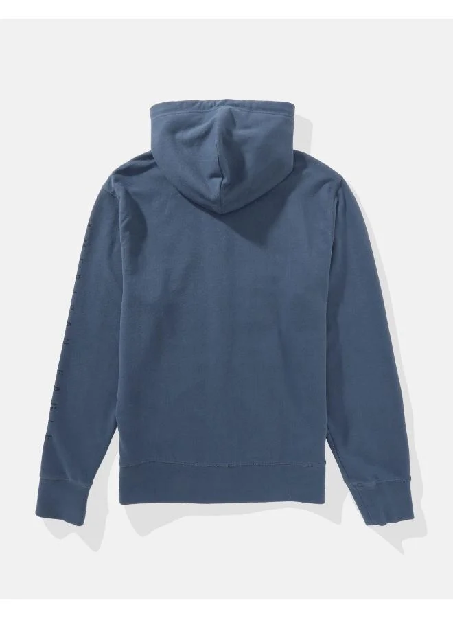 American Eagle AE Logo Graphic Zip-Up Hoodie