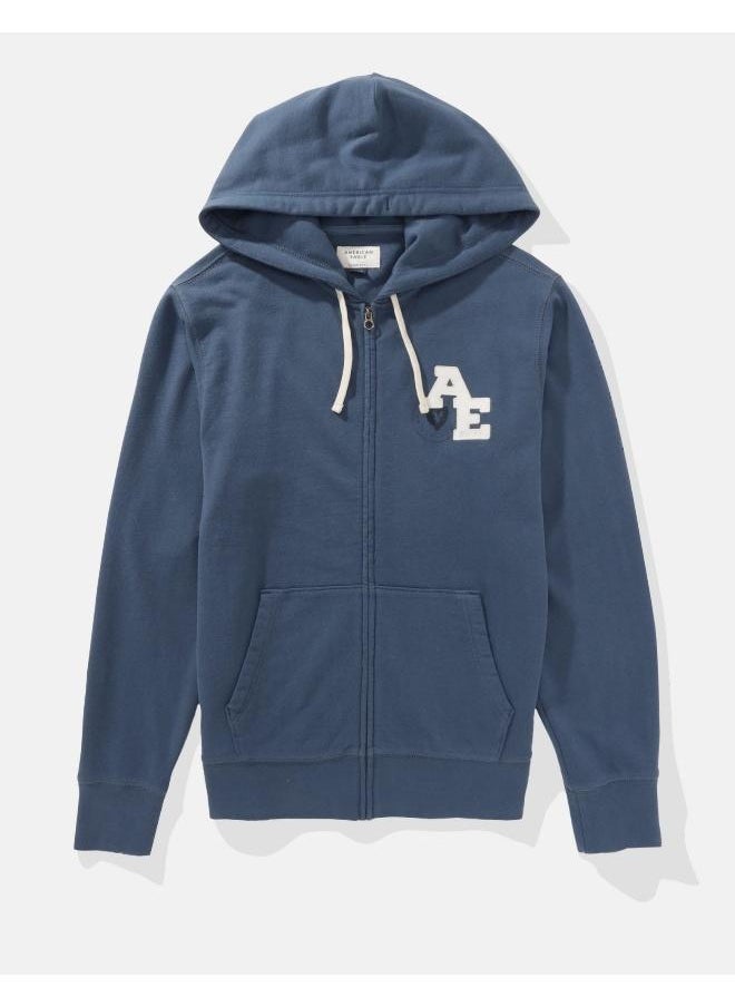 American Eagle AE Logo Graphic Zip-Up Hoodie  - Image 3