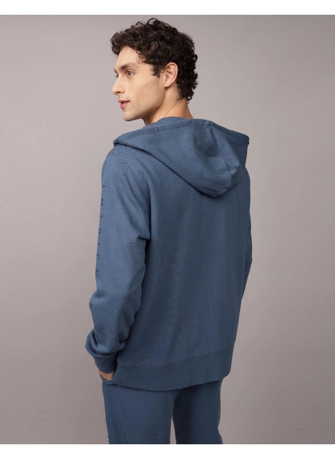 American Eagle AE Logo Graphic Zip-Up Hoodie  - Image 2