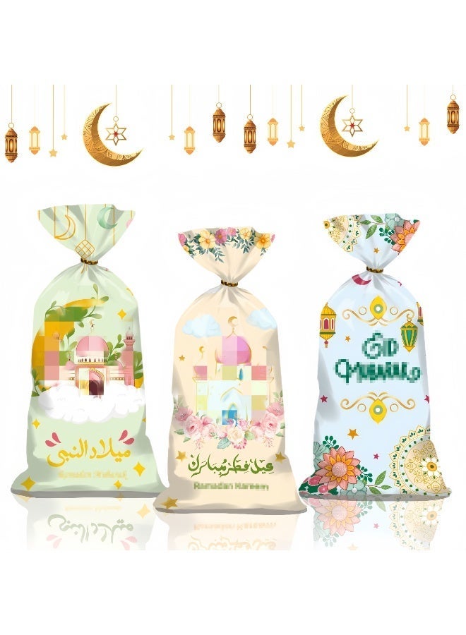 S-Quality Party Candy Bags – 50pcs with Twist Ties, 12.5×27.5cm Favor Bags for Kids’ Birthday & Events - Image 1