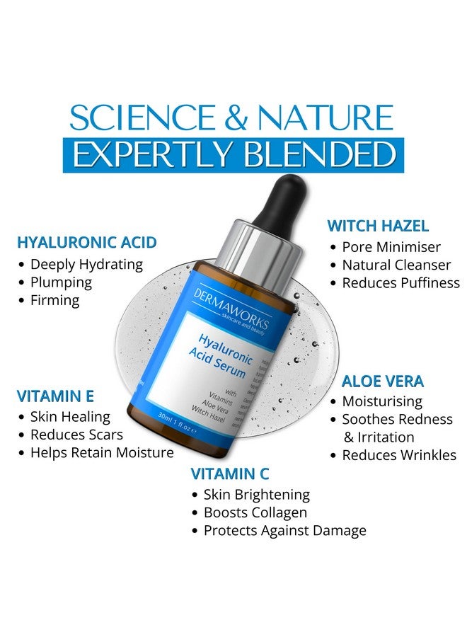 DERMAWORKS Hyaluronic Acid Serum for Face with Vitamin C - Plumping Hydrating and Brightening Anti Aging Skin Care - Facial Moisturiser and Eye Serum for Men and Women by DERMAWORKS Skincare & Beauty - Image 3