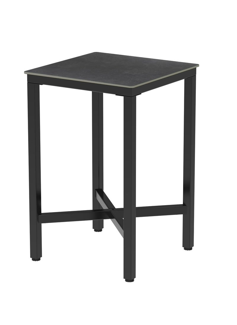 Generic - Black Bar Table Square 70x70cm Slate Bars Tables Counter Height 105cm Cocktail Table for Home Kitchen Pub Coffee Shop Office Apartment(Chair Not Included) - Image 1