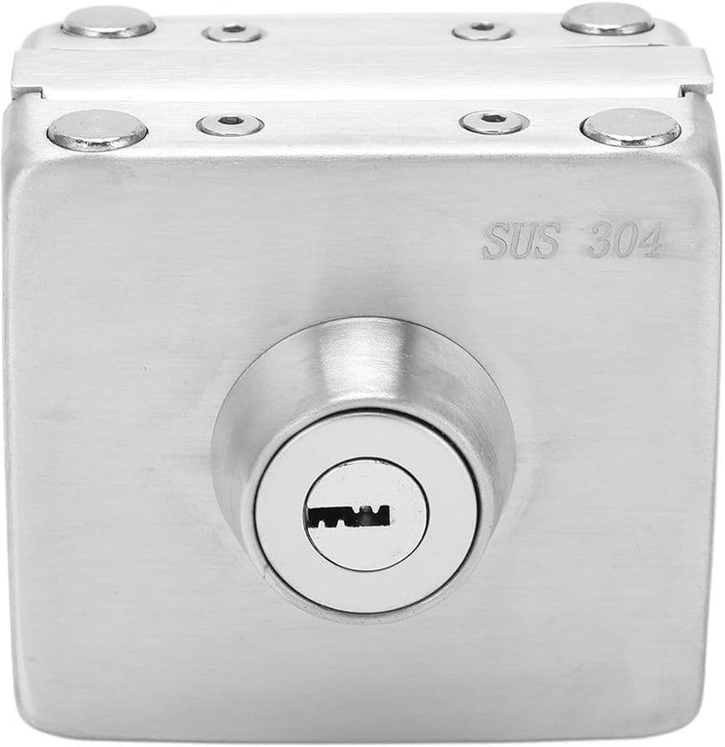 Stainless Steel Push Sliding Gate Lock Punch Installation Concealed Screws Frameless Glass Door - Image 5