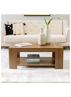 DANUBE HOME Kairo Coffee Table Multi Functional Living Room Desk Space Saving Center Table Furniture For Home Living Room L 110 x W 54 x H 45 cm Walnut  - Image 1