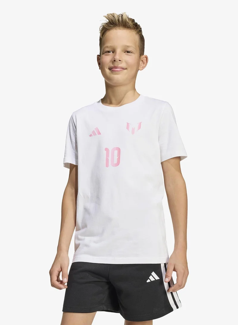 اديداس تيشيرت بطبعة اسم ورقم ميسي للشباب