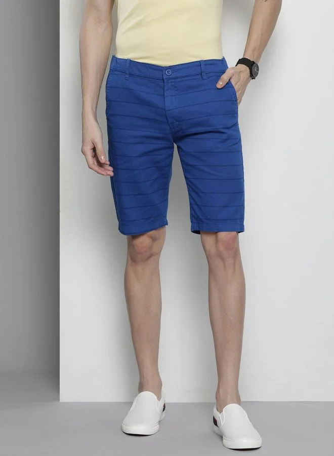 The Indian Garage Co Men Slim Fit Printed Mid-Rise Shorts