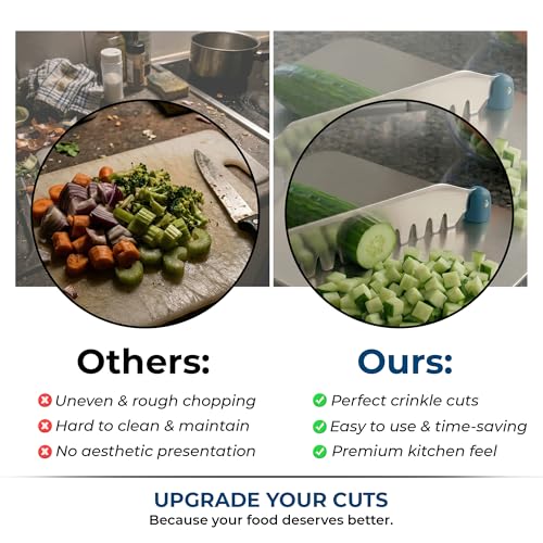 SUPERMOM Steel Chopping Board 1 Pc – Stainless Steel Multifunctional Cut & Chop Vegetable Slicer Tool – Adjustable Cutting Guide with Non Slip Handle for Uniform Slicing of Carrots, Beans & Vegetables - Image 4