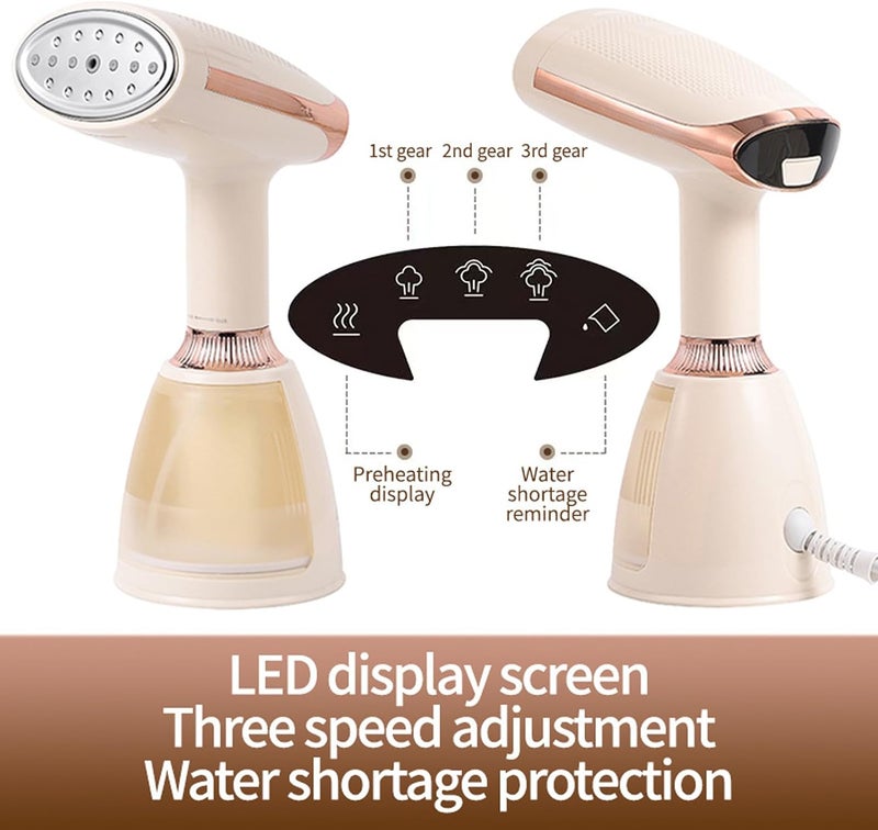 FITTO مكواة بخار محمولة احترافية فيتو للملابس، 1500 واط - تسخين سريع، مضادة للتنقيط، بخار عمودي، قاعدة سيراميكية، مثالية للاستخدام في المنزل والسفر - Image 5