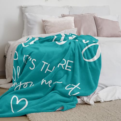 Pubrave Gifts for Women, Thinking of You/Cheer Up/Inspirational Gifts for Christmas/Birthday/Get Well, Hug/Love Blanket Teal 60x50in - Image 5