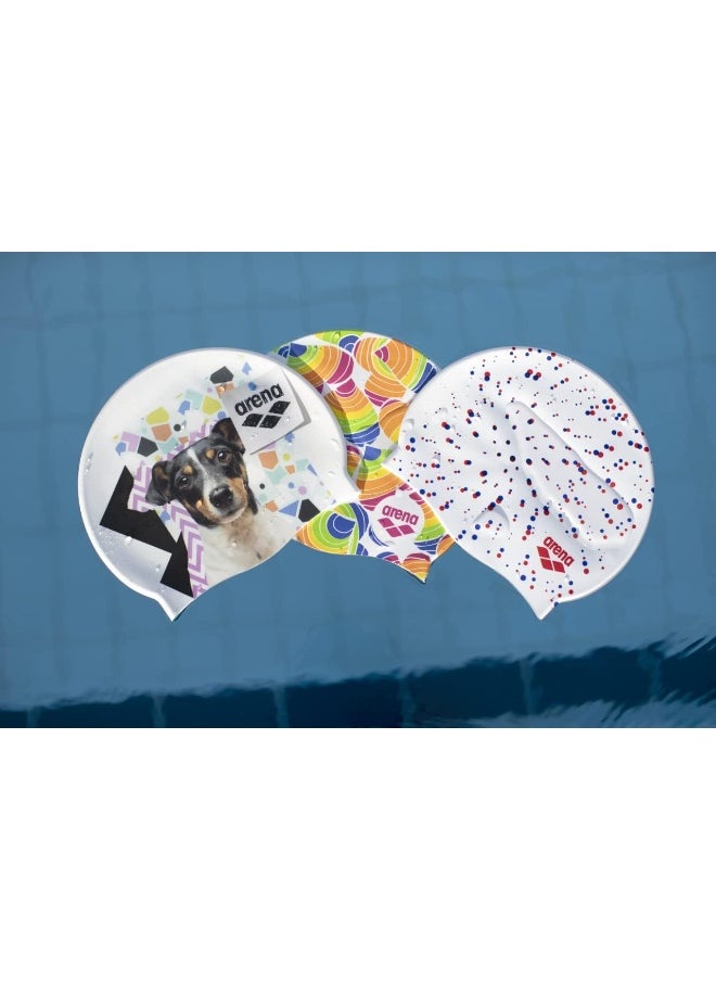 Pop Art Pop Navy Swimming Cap Navy Blue