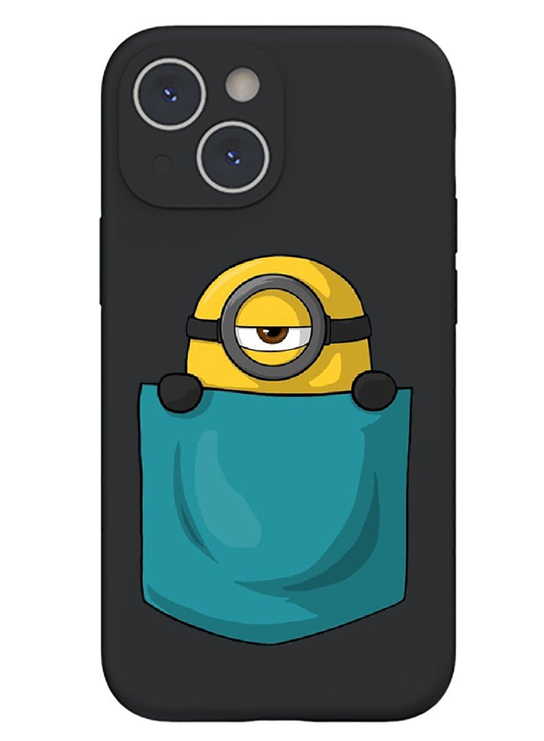 Theodor Protective Slim Fit Case Liquid Silicone Cover with Full Body Protection Anti-Scratch Shockproof Case For iPhone 13 Black  - Nasa 2 - Image 1