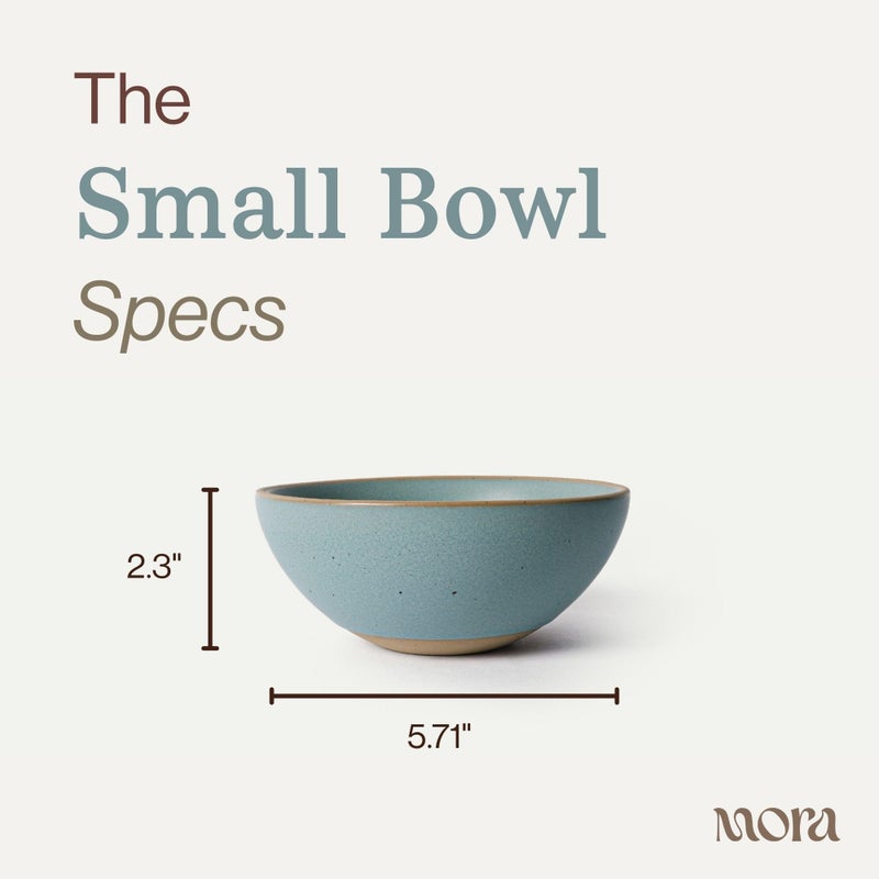 MORA Small Bowls Set of 4, 16oz Ceramic Pottery Dessert Bowls - Microwave, Oven and Dishwasher Safe - Harvest - Image 2