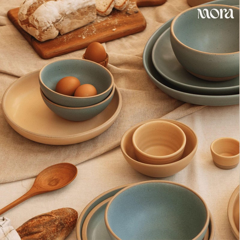 MORA Small Bowls Set of 4, 16oz Ceramic Pottery Dessert Bowls - Microwave, Oven and Dishwasher Safe - Harvest - Image 5