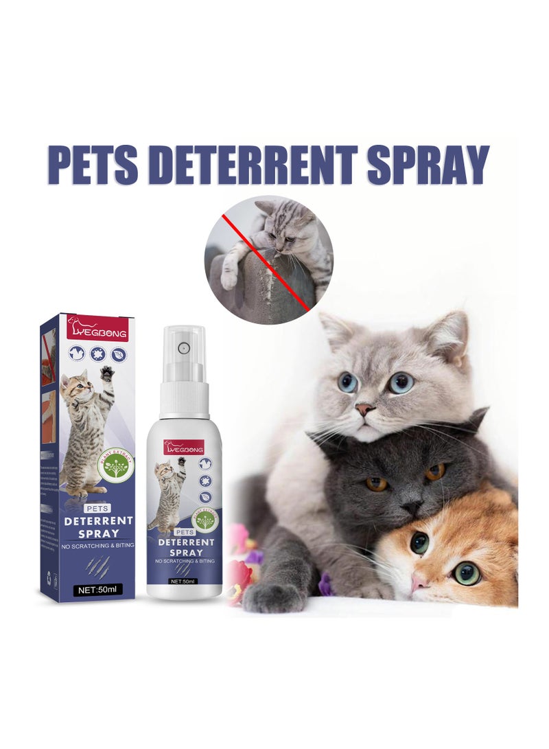 YEGBONG Cat Deterrent Spray, Bitter Training Aid Cat u0026 Scratch Resistant Furniture Protector, Cat Deterrent Indoor for Anti-Scratching u0026 Biting for Pet Training Aid 50 ML - Image 4