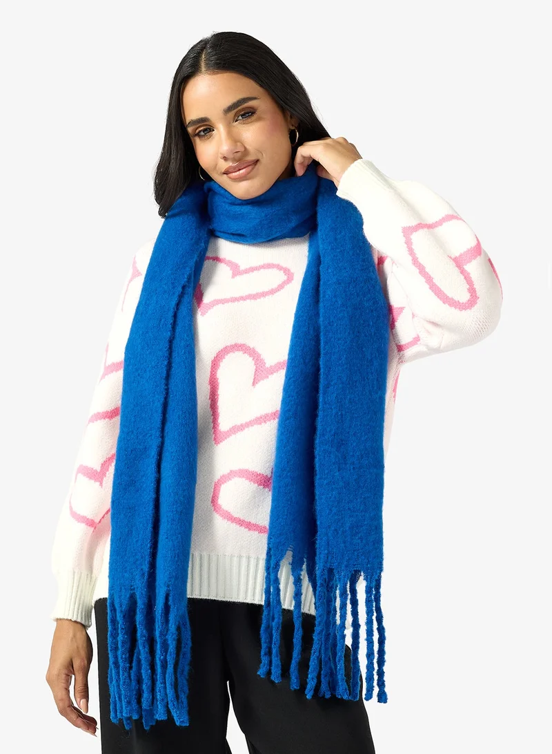 Soft Fluffy Tassel Scarf