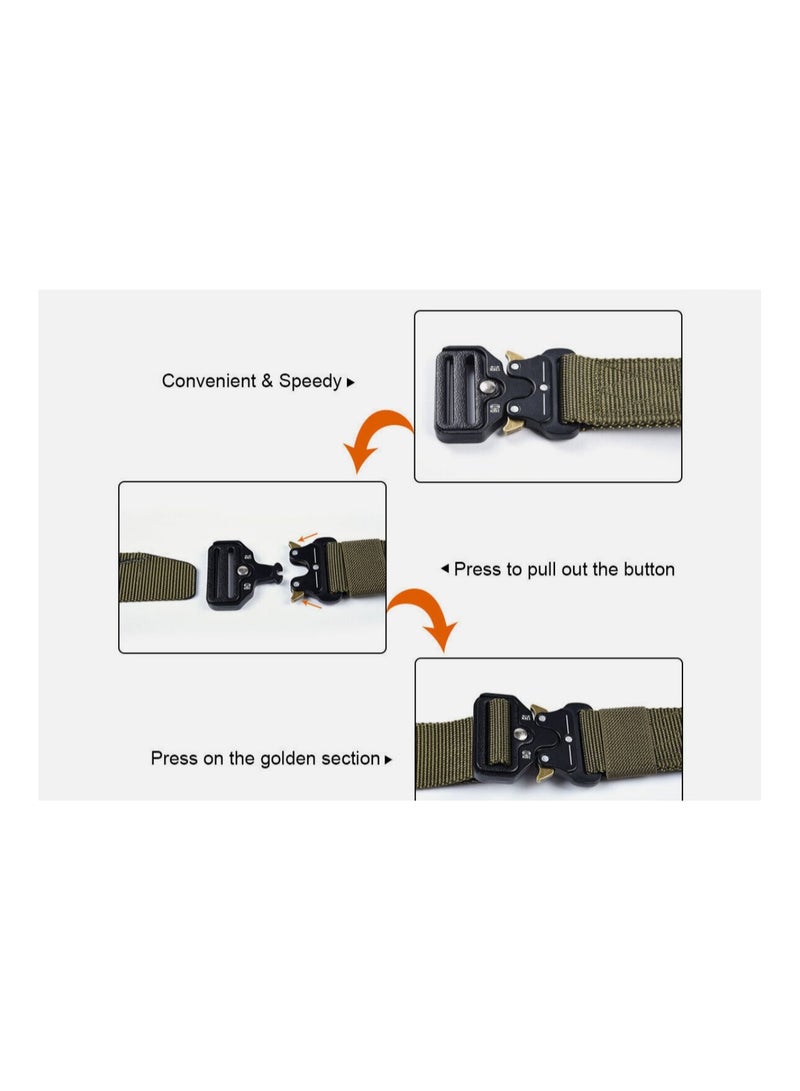 Technical Gray Belt – Adjustable, Heavy-Duty Tactical Belt for Men and Women – Durable, Comfortable, Quick-Release Buckle, Ideal for Outdoor Activities, Military, Hiking, and Everyday Use  - Image 3