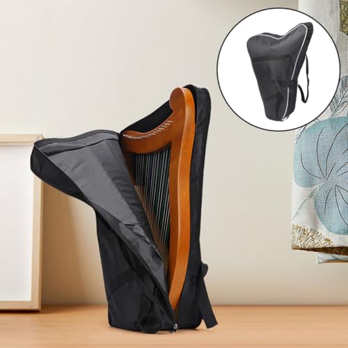 Vaguelly Oxford Padded Lyre Harp Bag - Universal Harp Case with Zipper, Suitable for 15-19 Strings - Image 5