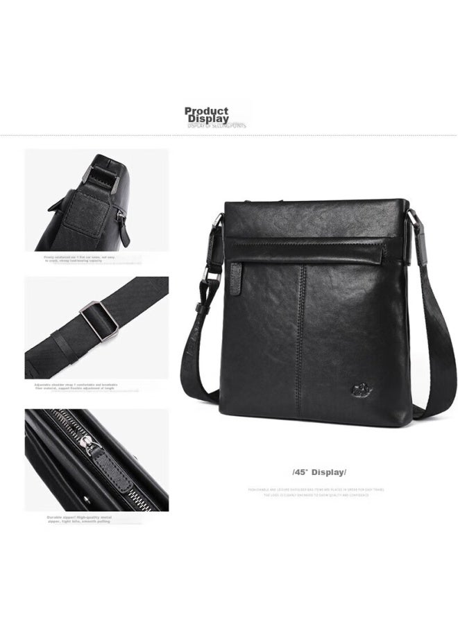 American Bison Shoulder Bag For Men, Top-grain Leather Casual Shoulder Crossbody Bag, Business Men's Bag, Birthday Gift For Boyfriend - Image 4