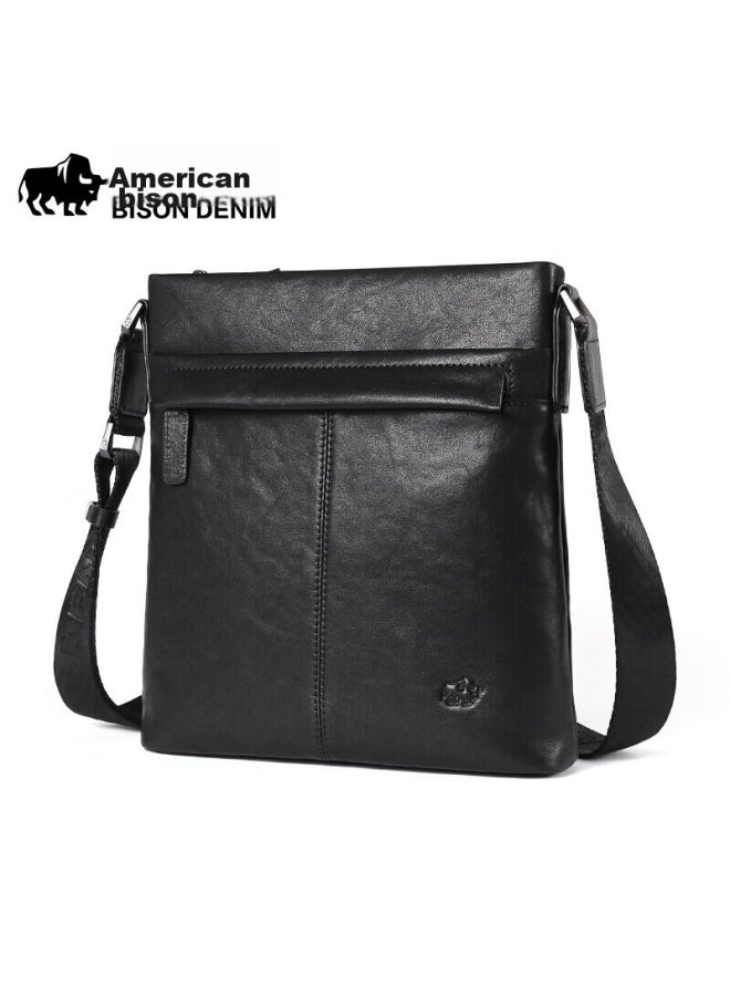 American Bison Shoulder Bag For Men, Top-grain Leather Casual Shoulder Crossbody Bag, Business Men's Bag, Birthday Gift For Boyfriend - Image 5