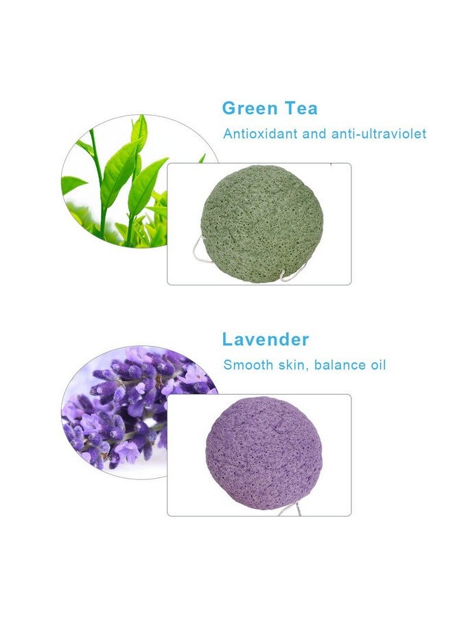 TARSHYRY Konjac Sponge Set, 5 Colors Round Konjac Wash Puff Konjac Bath Sponges Facial Care Cleansing Konjac Sponge For Bath Sponges Gently Facial Puff - Image 5