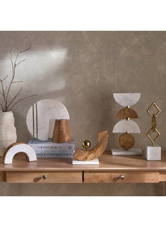 Home Box Liv Wooden Accent Decor with Marble Base 16 x 19 x 6 cm  - Image 4