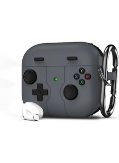 Airpods 3Rd Generation Case Cover With Keychain Game Player Design For Kids Teenager Women And Men Soft Silicone Case For Airpods Gen 3 Charging Case Gray