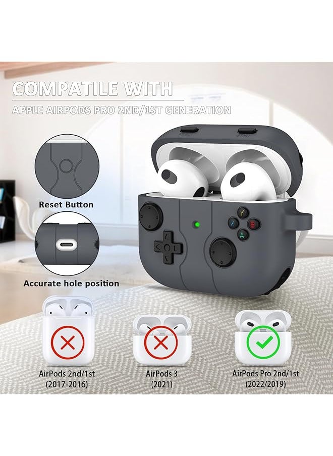 erorex - Airpods 3Rd Generation Case Cover With Keychain Game Player Design For Kids Teenager Women And Men Soft Silicone Case For Airpods Gen 3 Charging Case Gray - Image 1