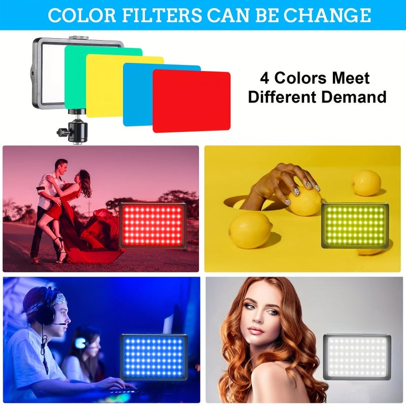 حامل تريبود ZOMEI 43 بوصة بإضاءة LED قابلة للتعديل باللون الأسود مع إضاءة تعبئة USB للبث والمكياج - Image 5