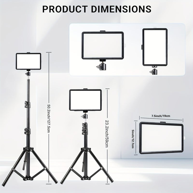 حامل تريبود ZOMEI 43 بوصة بإضاءة LED قابلة للتعديل باللون الأسود مع إضاءة تعبئة USB للبث والمكياج - Image 3