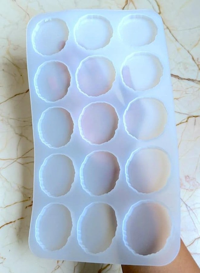 IRIKA 15-in-1 Agate Silicone Mold for Resin Art – Create Unique Car Dashboard Accessories, Pop Sockets, Keychains & More – Soft, Reusable, Made in India - Image 2