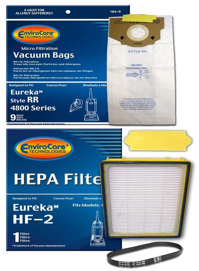EnviroCare Replacement Eureka Vacuum 4870 Smart Vac Supply Kit Made to fit Eureka RR Vacuum Cleaner 9 Bags & 1 R Belt & Hf2 & 70082 Filter - Image 1